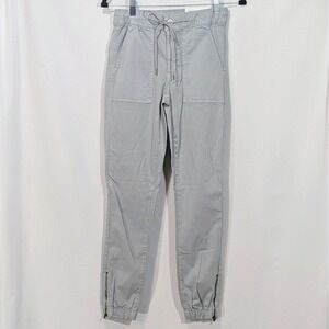 American Eagle Super Stretch Jegging Jogger Pants Gray Zip Ankle High Rise 4 NWT
